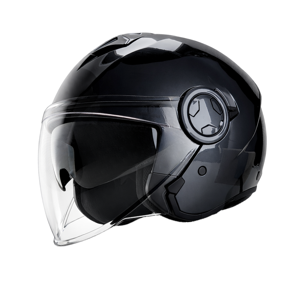 Helm Jet Linate Glans Metal Grey