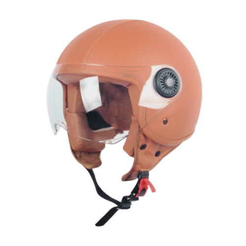 Helm Leer Brown Amsterdam