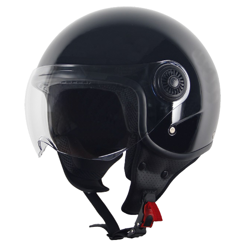 Helm Jet Loreto Glans Zwart