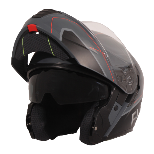Helm Systeemhelm Furio Mat Zwart/Rood