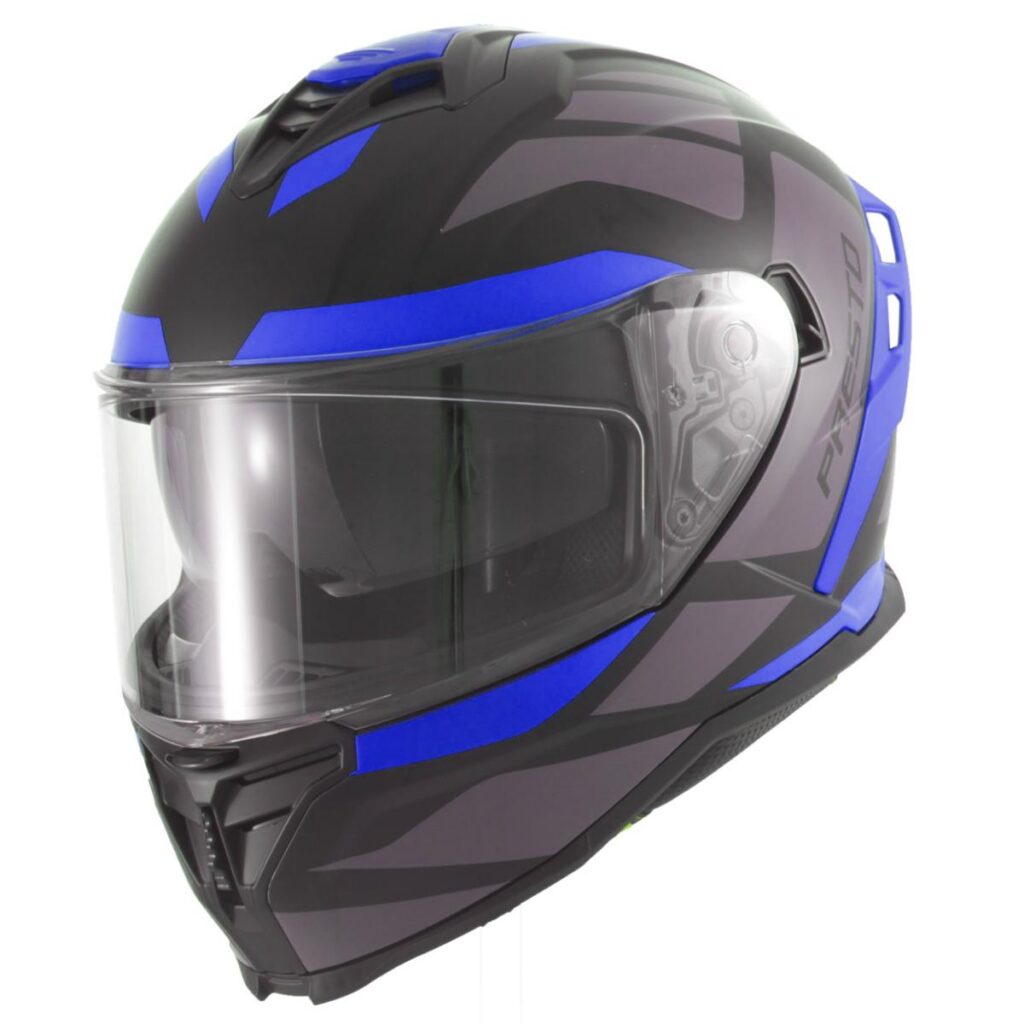 Helm Presto Integraal + Zonnevizier Glans Blauw/Zwart