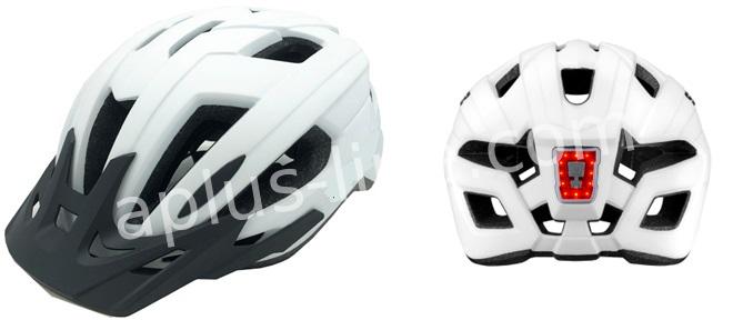 Helm E-Travel Glans Wit Peak + Verlichting (E-Bike)