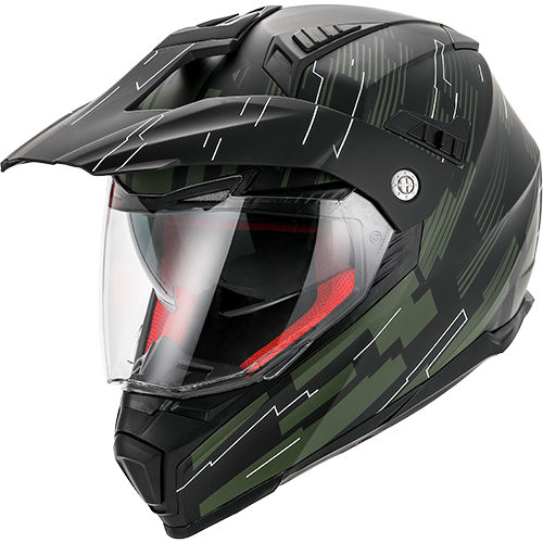 Helm Crosshelm Met Vizier Molino Mat Zwart/Army Green