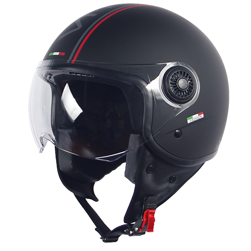 Helm Jet Loreto Fashion Mat Zwart