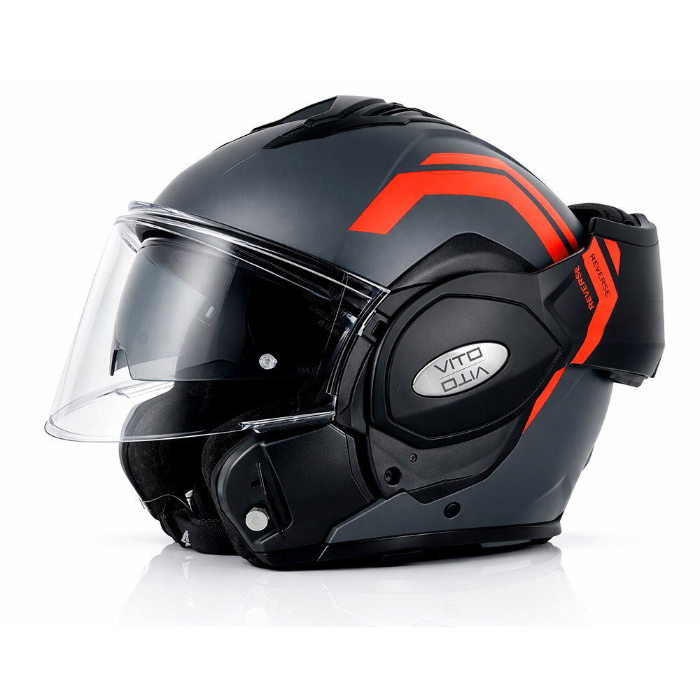 Helm Systeemhelm Reverse Mat Grijs/Oranje