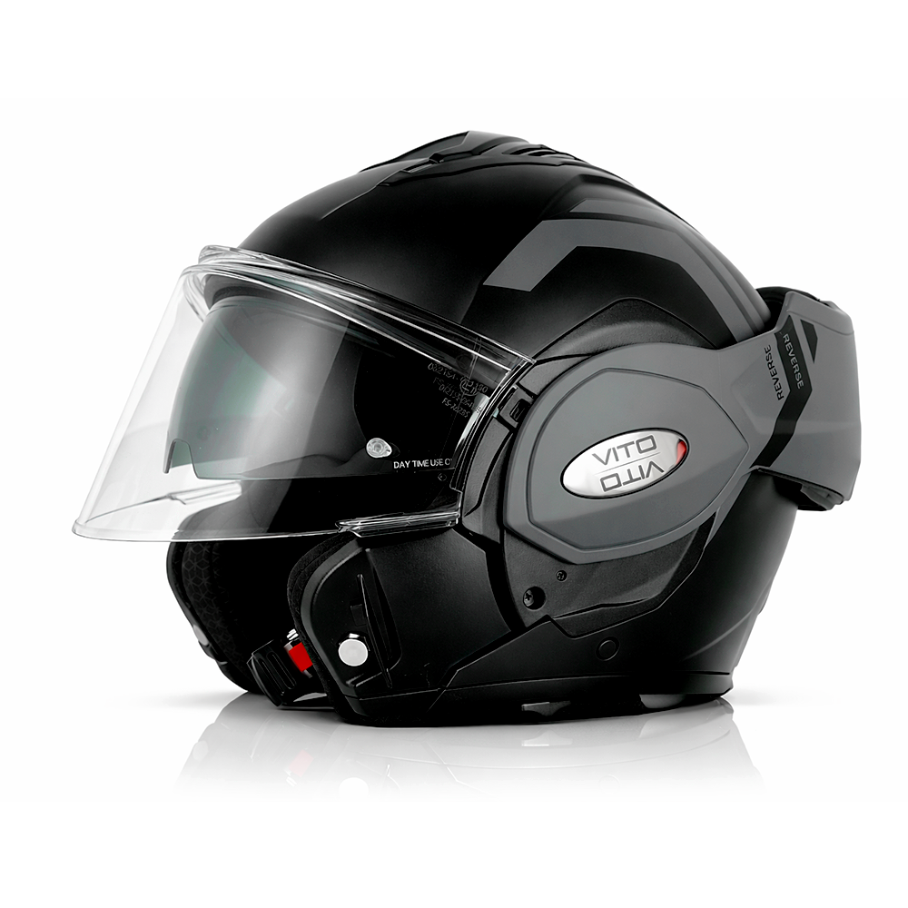 Helm Systeemhelm Reverse Mat Zwart/Grijs