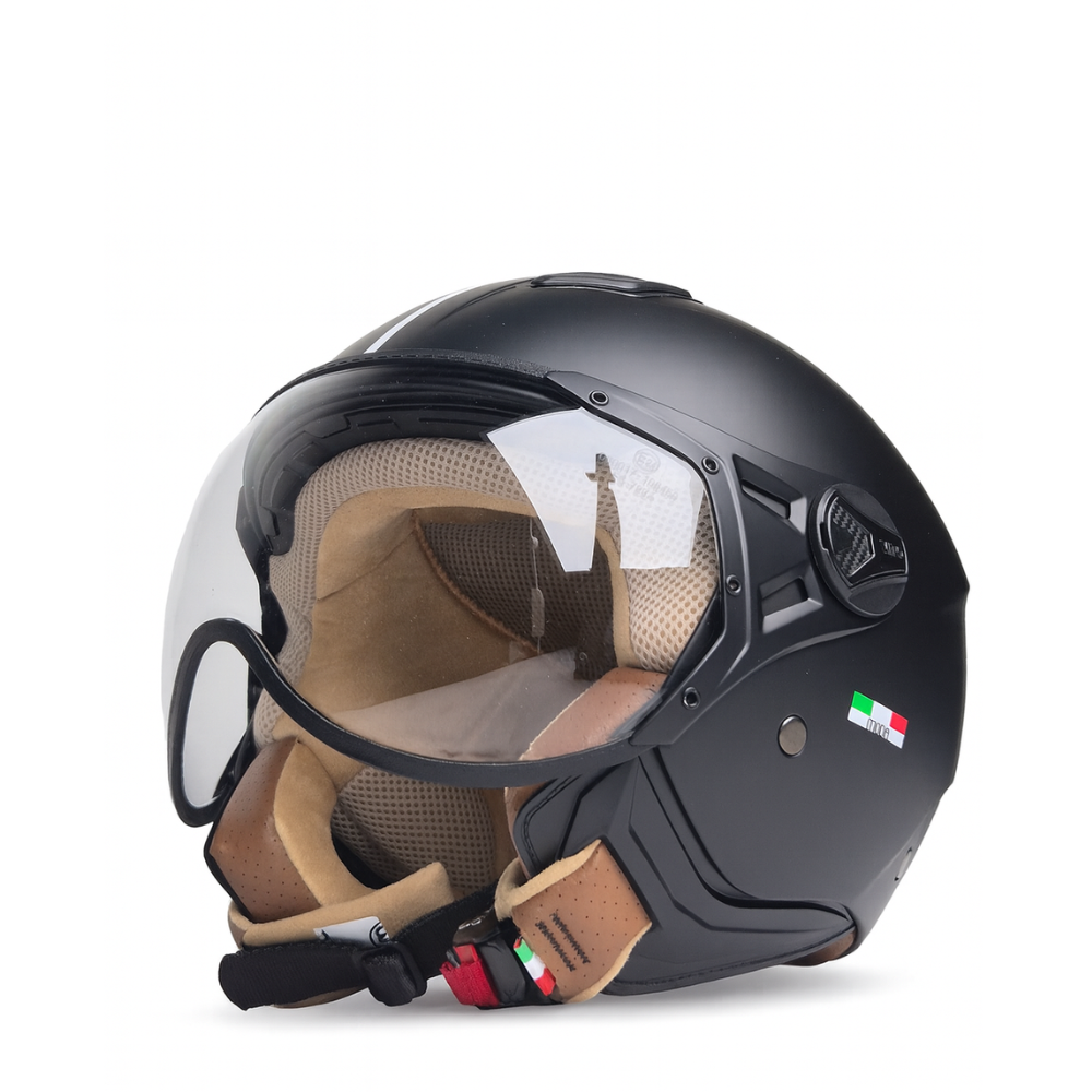 Helm Jet Moda Mat Zwart