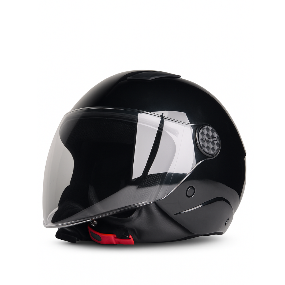 Helm Jet Uno Glans Zwart