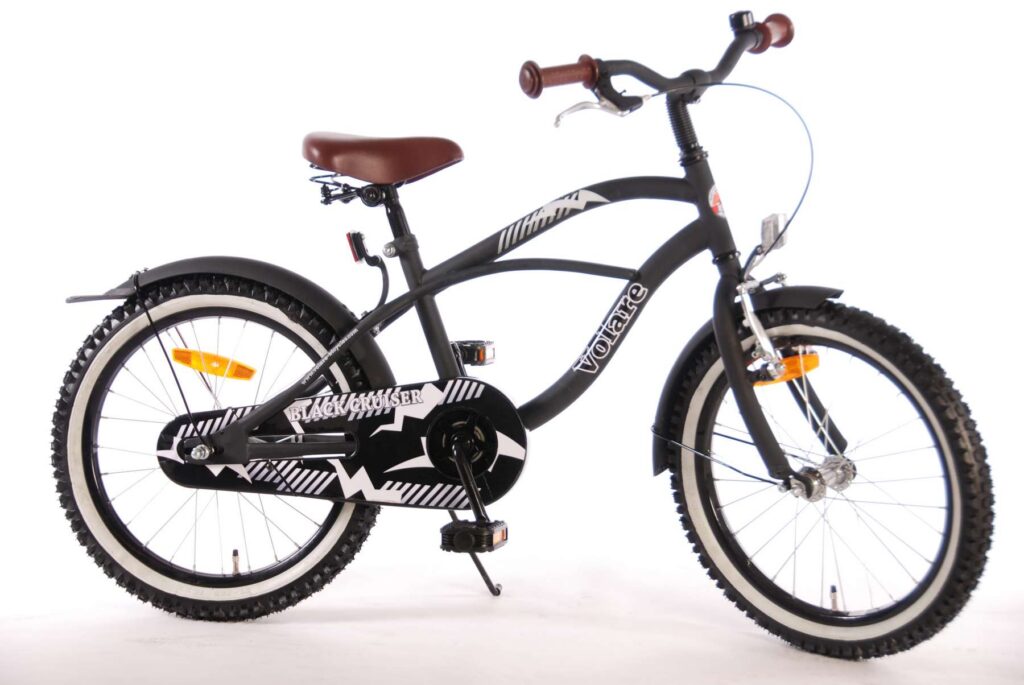Volare Black Cruiser Kinderfiets – Jongens – 18 inch – Zwart – 95% afgemonteerd