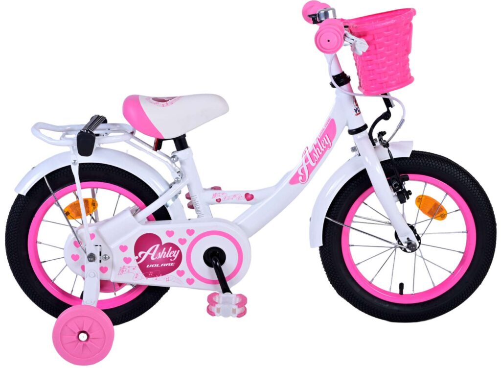 Volare Ashley Kinderfiets – Meisjes – 14 inch – Wit