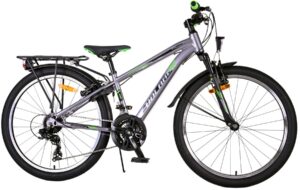 Volare Cross Kinderfiets - Jongens - 24 inch - Grijs - 21 versnellingen - Twee handremmen