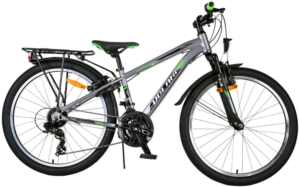 Volare Cross Kinderfiets – Jongens – 24 inch – Grijs – 18 versnellingen – Twee handremmen