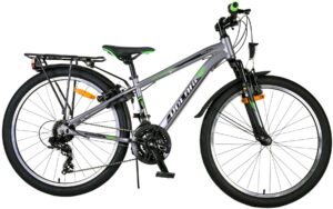 Volare Cross Kinderfiets – Jongens – 24 inch – Grijs – 21 versnellingen – Twee handremmen