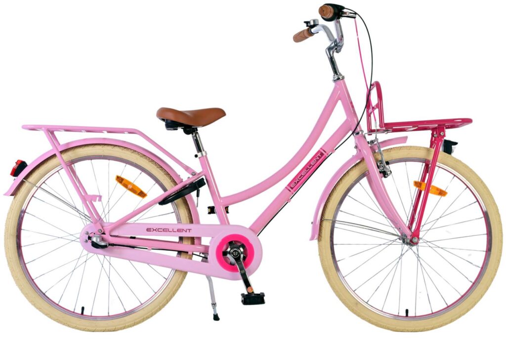 Volare Excellent Kinderfiets – Meisjes – 24 inch – Roze- Shimano Nexus 3 versnellingen