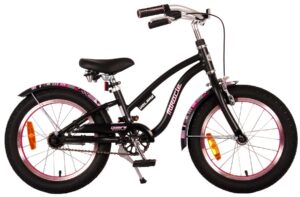 Volare Miracle Cruiser Kinderfiets – Meisjes- 16 inch – Mat Zwart – Prime Collection