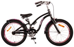 Volare Miracle Cruiser Kinderfiets – Meisjes – 18 inch – Mat Zwart – Prime Collection