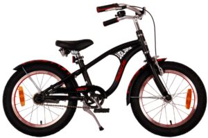 Volare Miracle Cruiser Kinderfiets – Jongens – 16 inch – Mat Zwart – Prime Collection