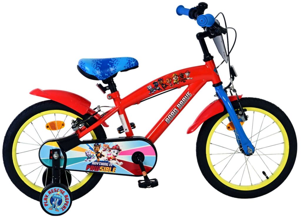 Paw Patrol Kinderfiets – Jongens – 16 inch – Rood – Twee handremmen