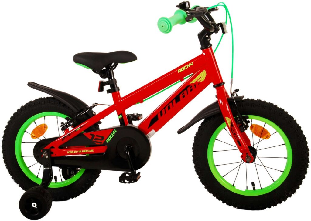Volare Rocky Kinderfiets – Jongens – 14 inch – Rood – Twee handremmen