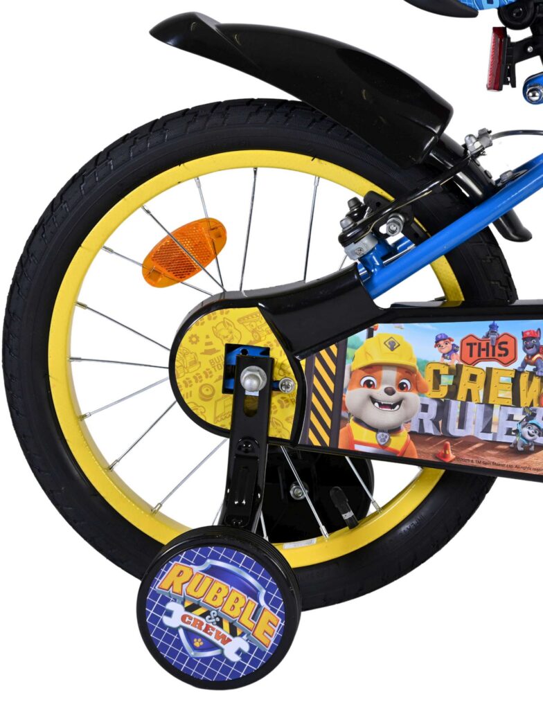 Paw Patrol -Rubble & Crew Kinderfiets – Jongens – 16 inch – Blauw – Twee handremmen