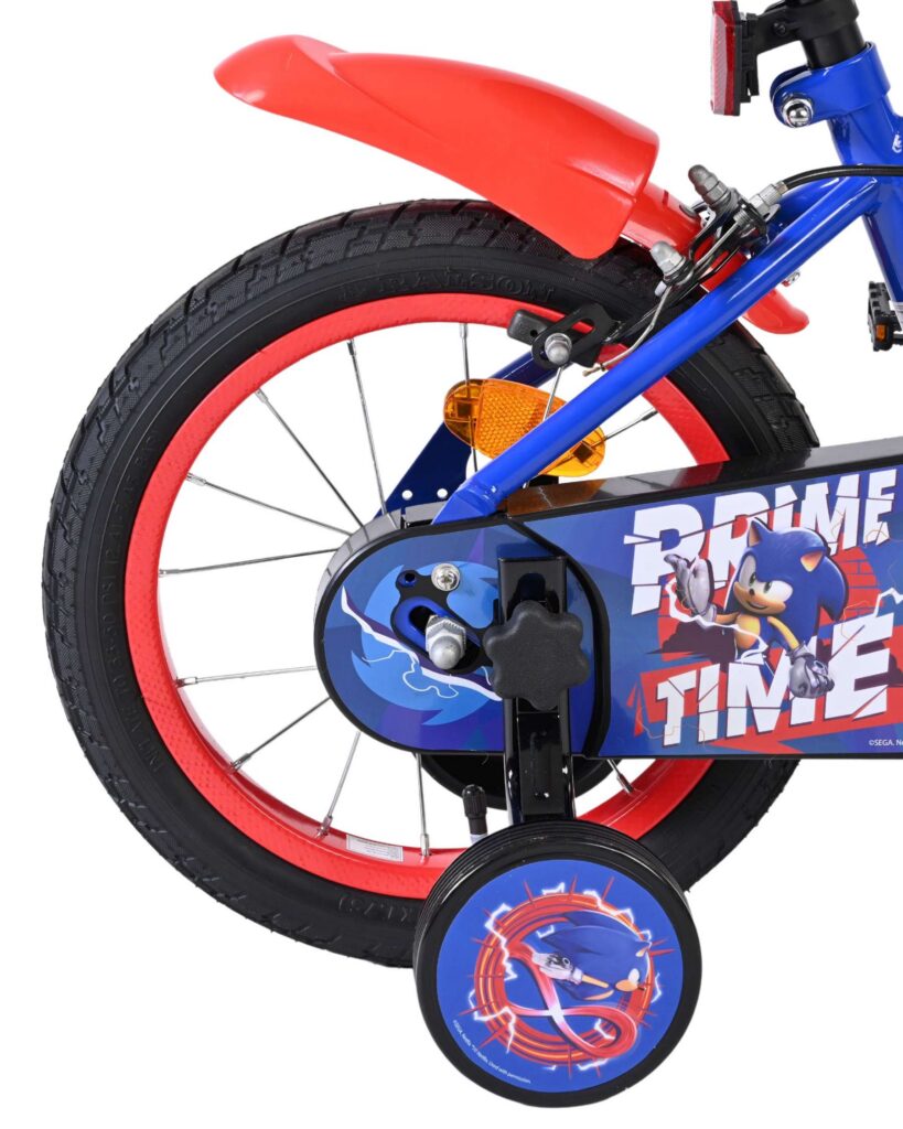Sonic Prime Kinderfiets – Jongens – 14 inch – Blauw Rood – Twee handremmen