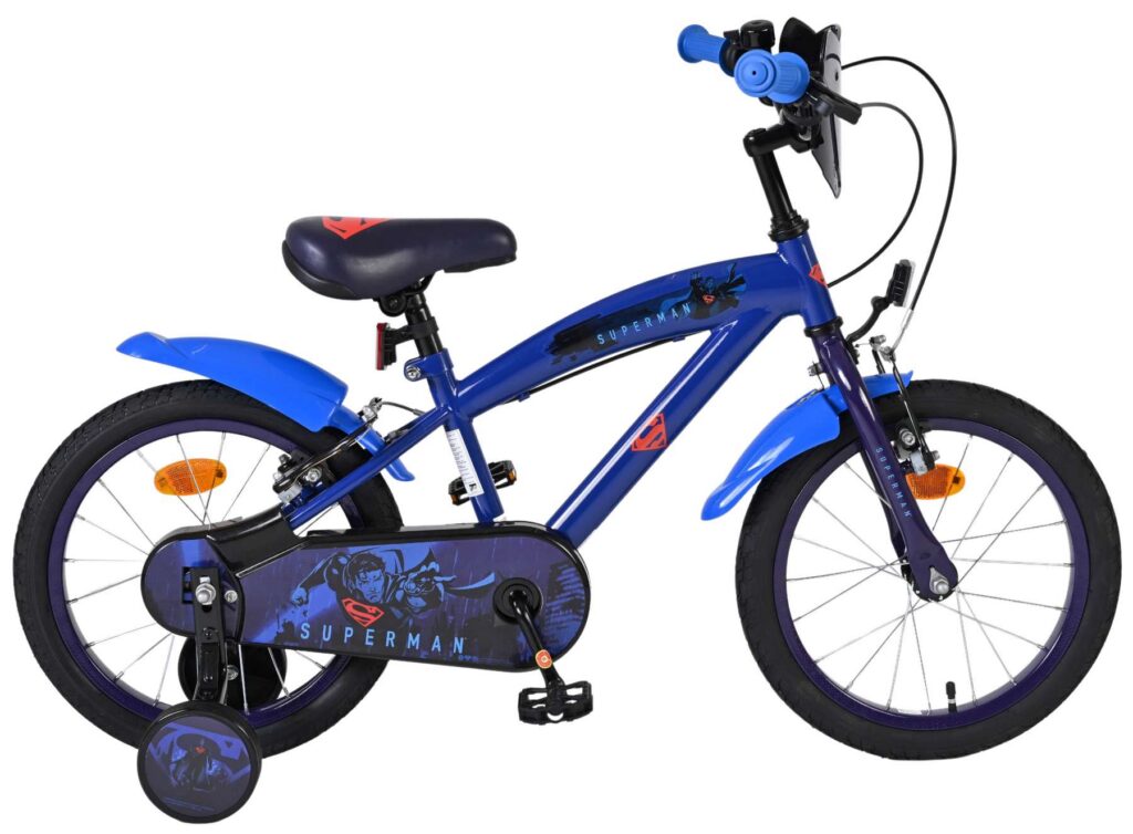 Superman Kinderfiets – Jongens – 16 inch – Blauw – Twee handremmen