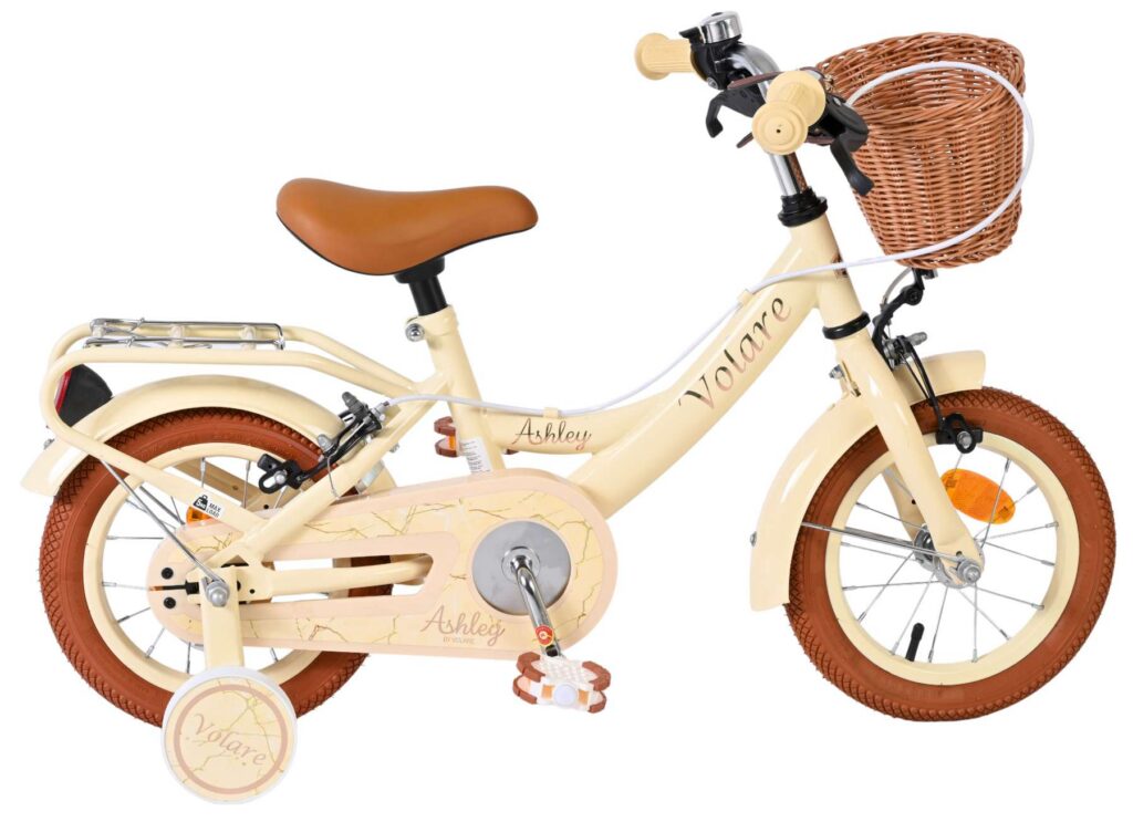 Volare Ashley Kinderfiets – Meisjes – 12 inch – Creme – Twee handremmen