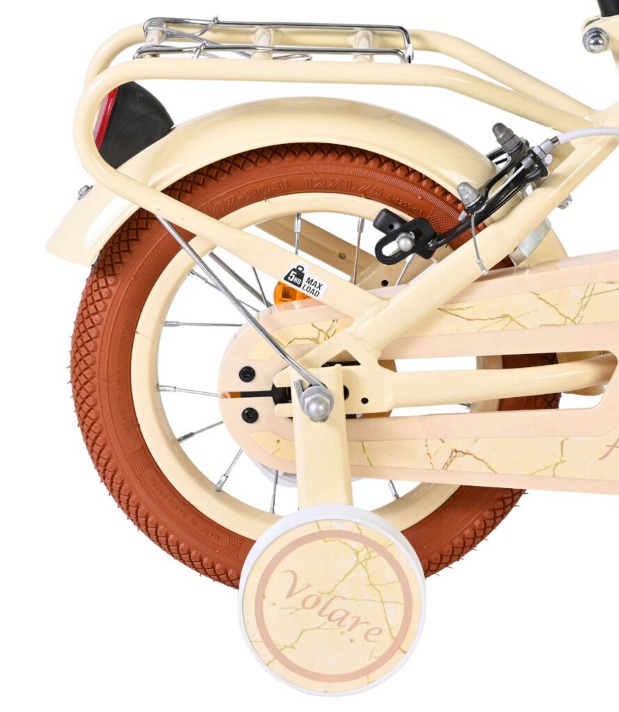 Volare Ashley Kinderfiets – Meisjes – 12 inch – Créme – Twee handremmen