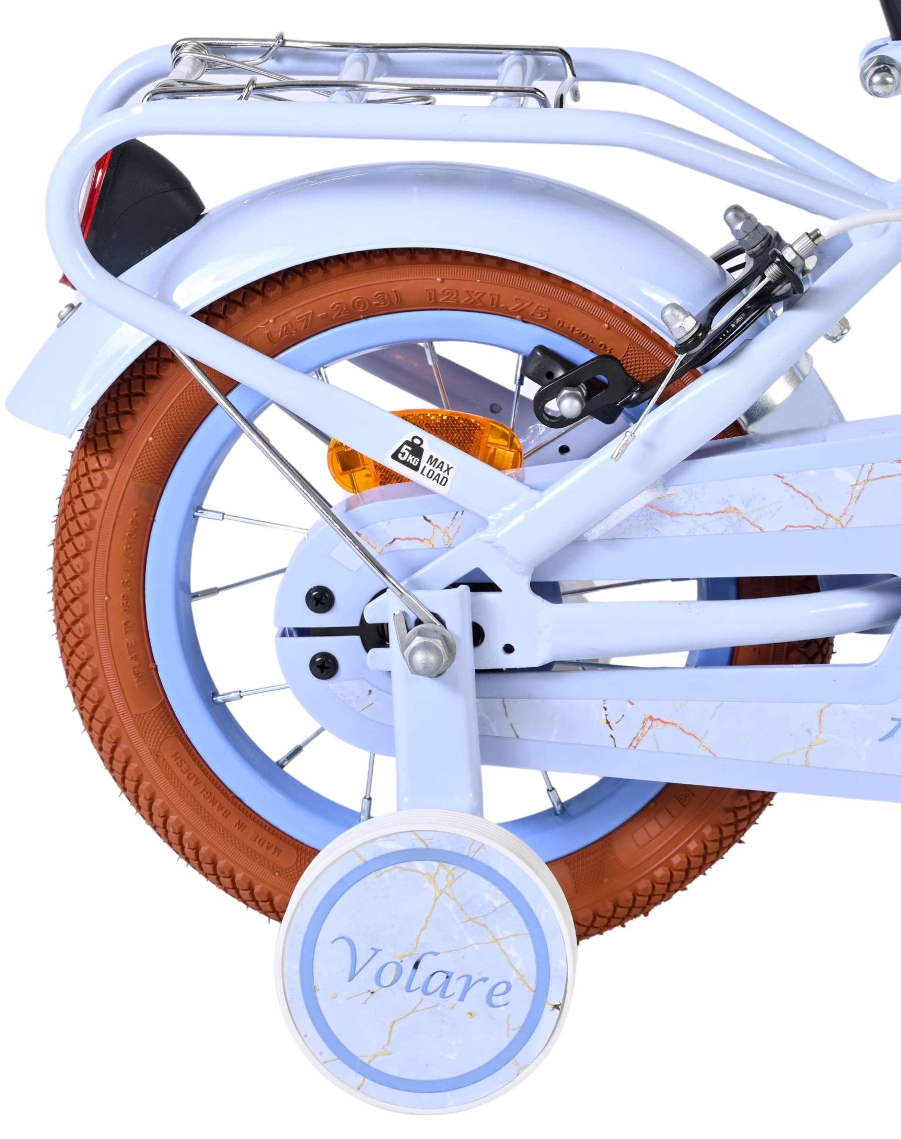 Volare Ashley Kinderfiets – Meisjes – 12 inch – Pastel Blauw – Twee handremmen