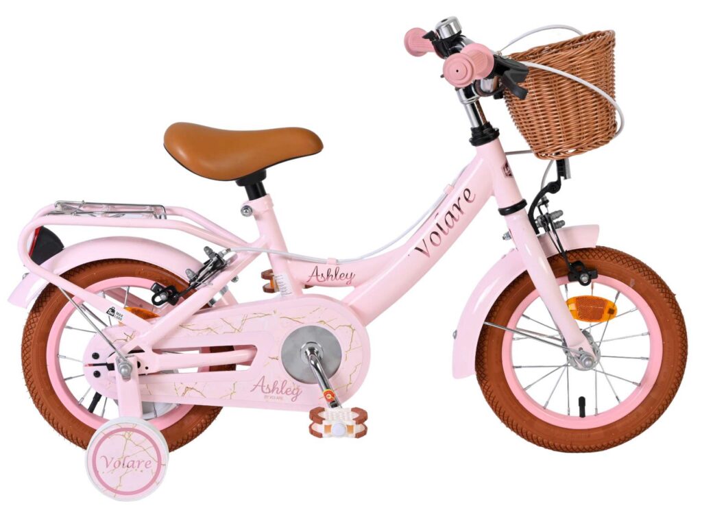 Volare Ashley Kinderfiets – Meisjes – 12 inch – Roze – Twee handremmen