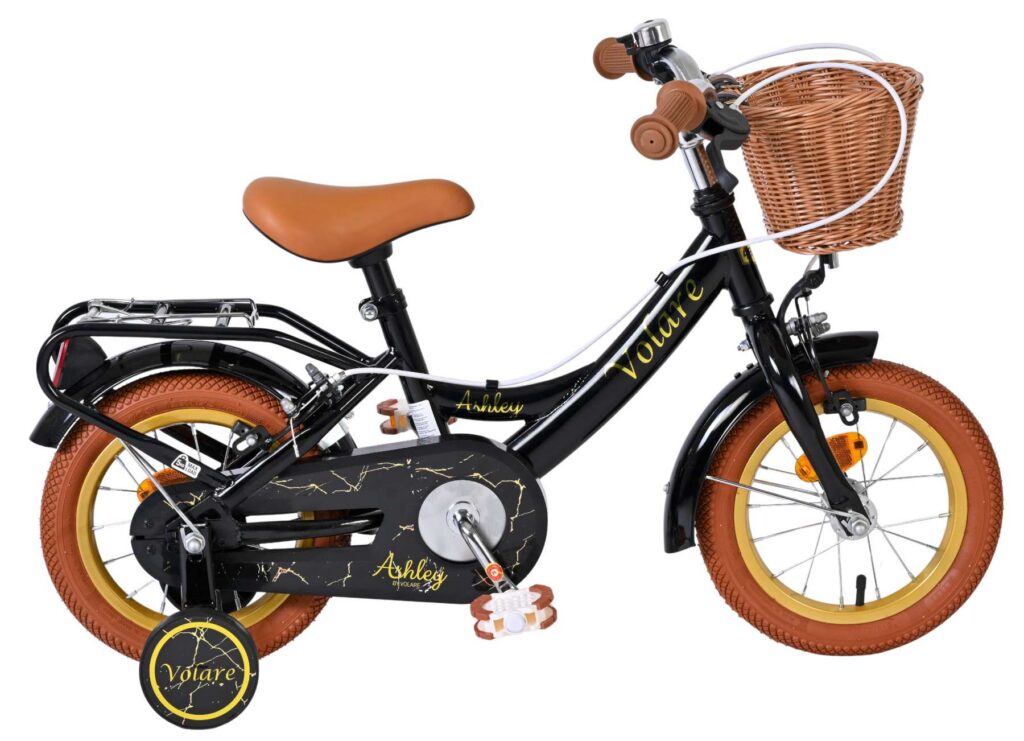 Volare Ashley Kinderfiets – Meisjes – 12 inch – Zwart – Twee handremmen