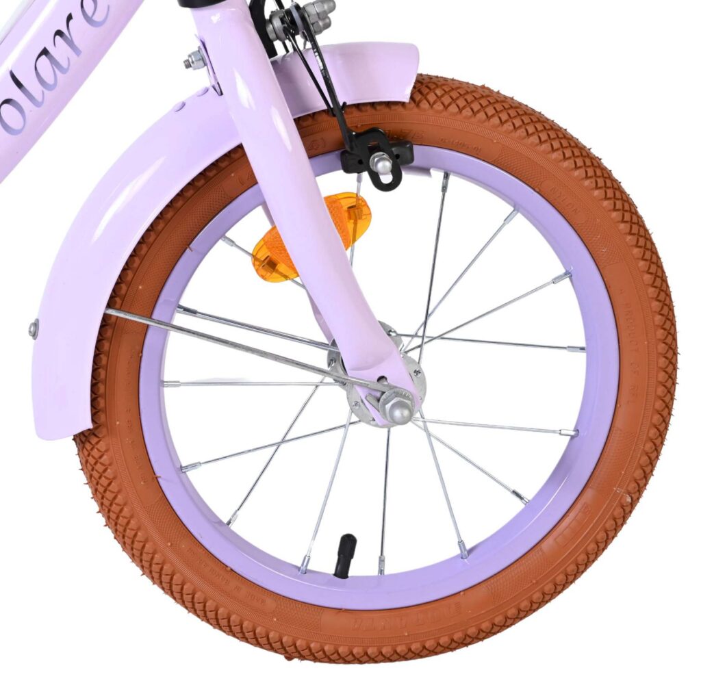 Volare Ashley Kinderfiets – Meisjes – 14 inch – Lila – Twee Handremmen