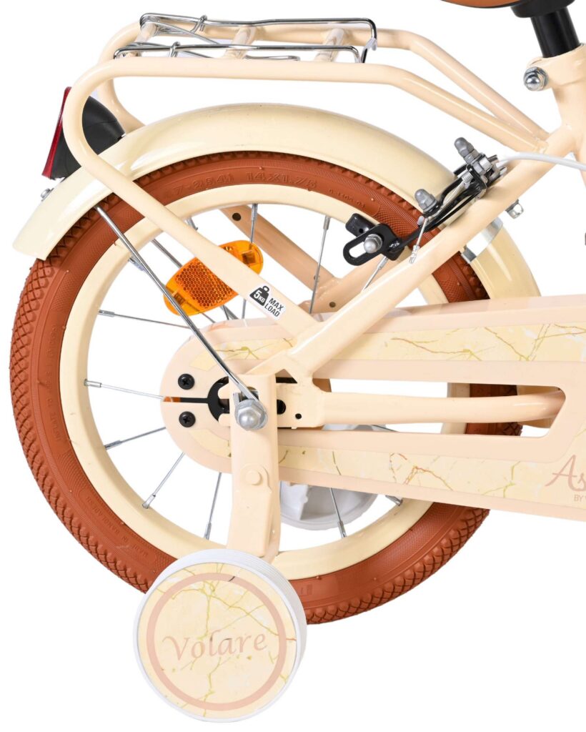 Volare Ashley Kinderfiets – Meisjes – 14 inch – Creme – Twee Handremmen