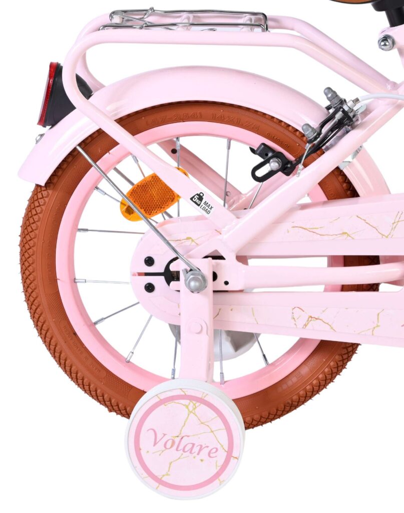 Volare Ashley Kinderfiets – Meisjes – 14 inch – Roze – Twee Handremmen