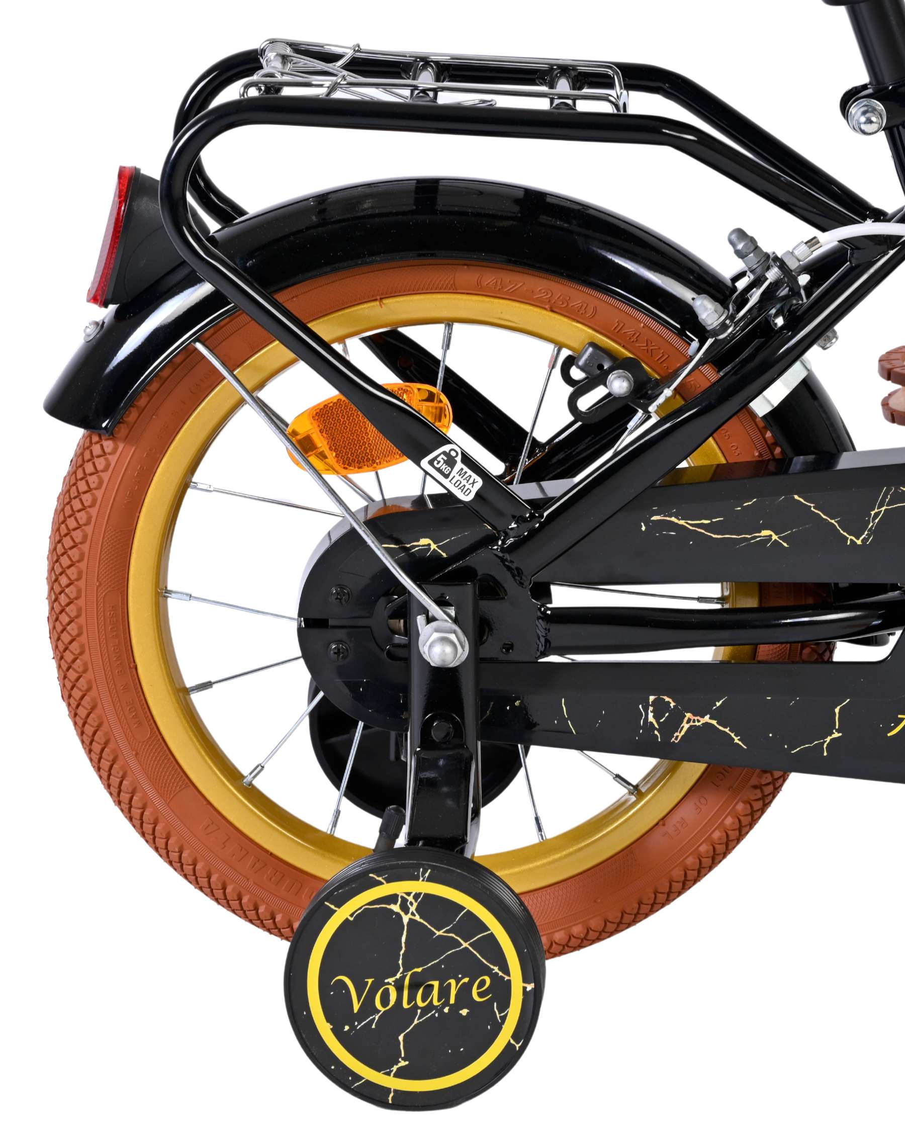 Volare Ashley Kinderfiets – Meisjes – 14 inch – Zwart – Twee Handremmen