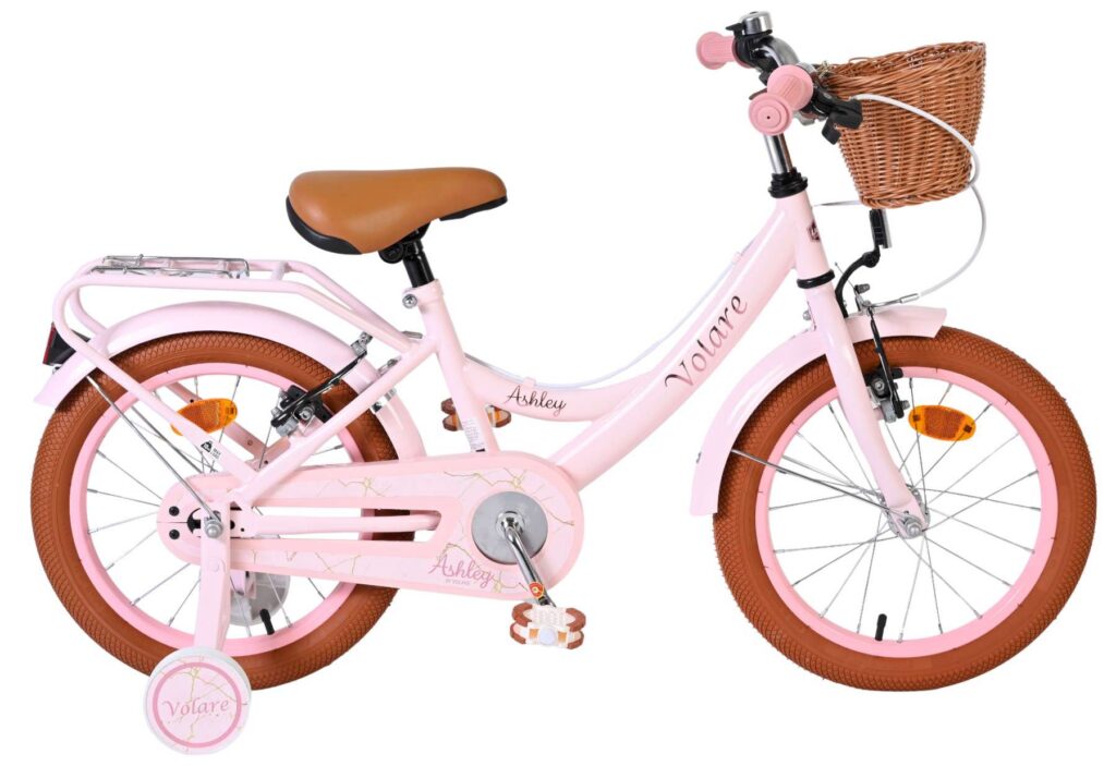 Volare Ashley Kinderfiets – Meisjes – 16 inch – Roze – Twee Handremmen