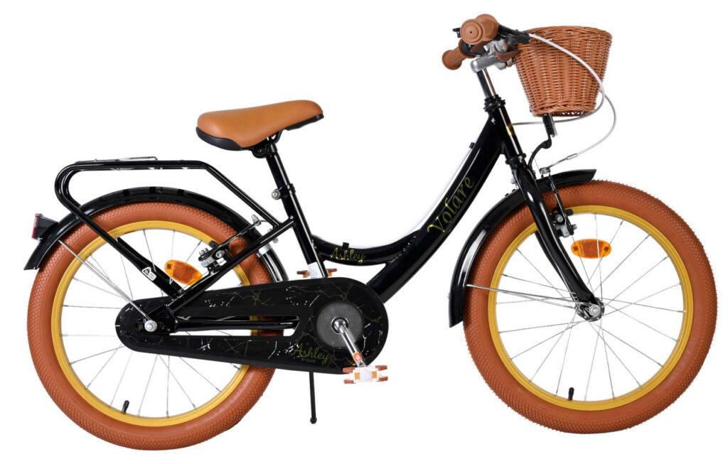 Volare Ashley Kinderfiets – Meisjes – 18 inch – Zwart – Twee handremmen