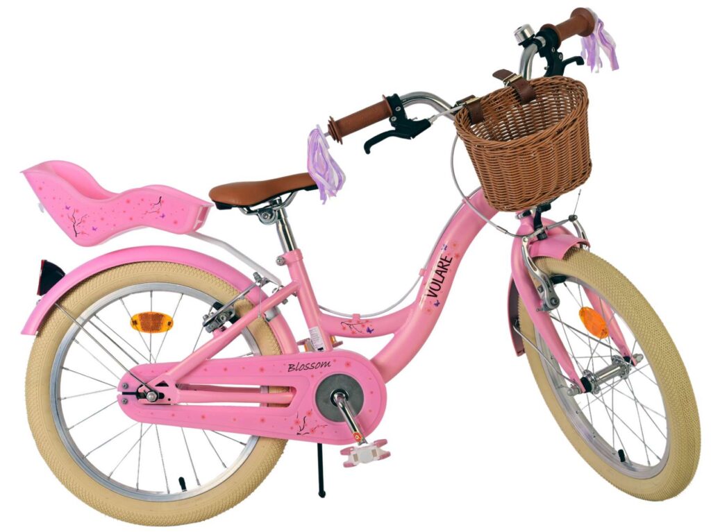 Volare Blossom Kinderfiets – Meisjes – 18 inch – Roze – Twee handremmen