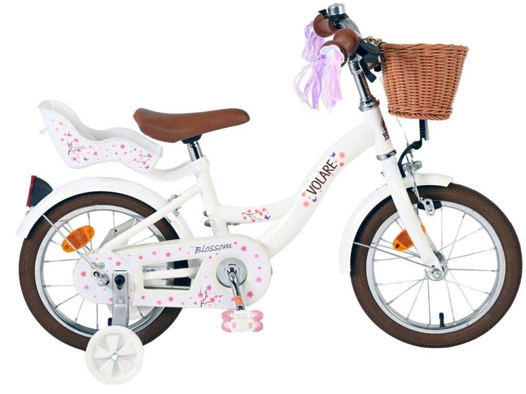 Volare Blossom Kinderfiets – Meisjes – 14 inch – Wit