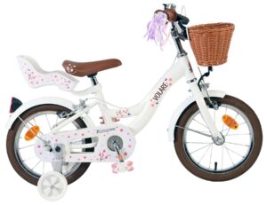 Volare Blossom Kinderfiets – Meisjes – 14 inch – Wit – Twee Handremmen