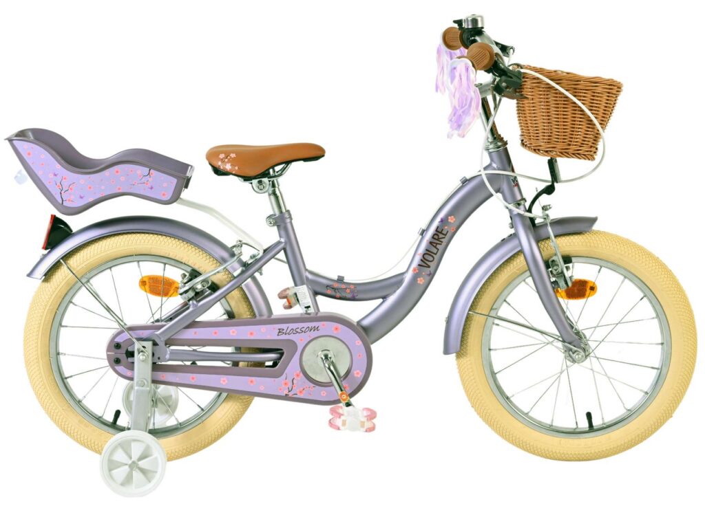 Volare Blossom Kinderfiets – Meisjes – 16 inch – Paars – Twee Handremmen