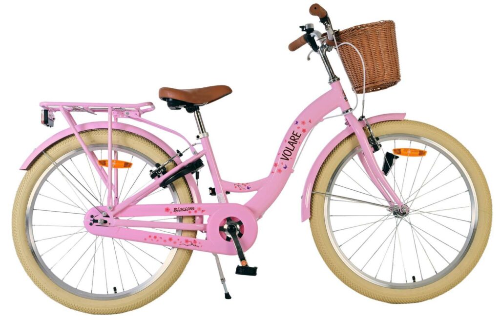 Volare Blossom Kinderfiets – Meisjes – 24 inch – Roze – Twee handremmen