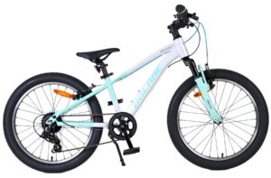 Volare Boost Kinderfiets – 20 inch – Wit/Mintgroen – 7 Speed