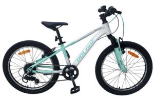 Volare Boost Kinderfiets - 24 inch - 21 Speed - Wit/Mintgroen