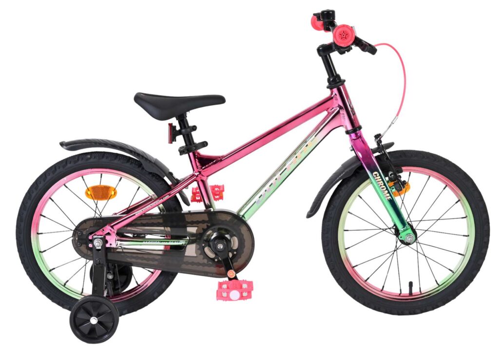Volare Chrome Kinderfiets – Meisjes – 16 inch – Roze Groen