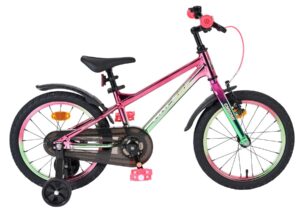 Volare Chrome Kinderfiets – Meisjes – 16 inch – Roze Groen