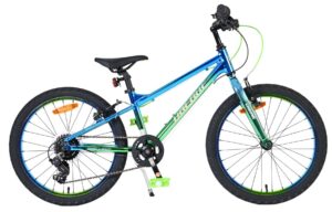Volare Chrome Kinderfiets – Jongens – 20 inch – Blauw Groen – 6 Speed – Twee handremmen