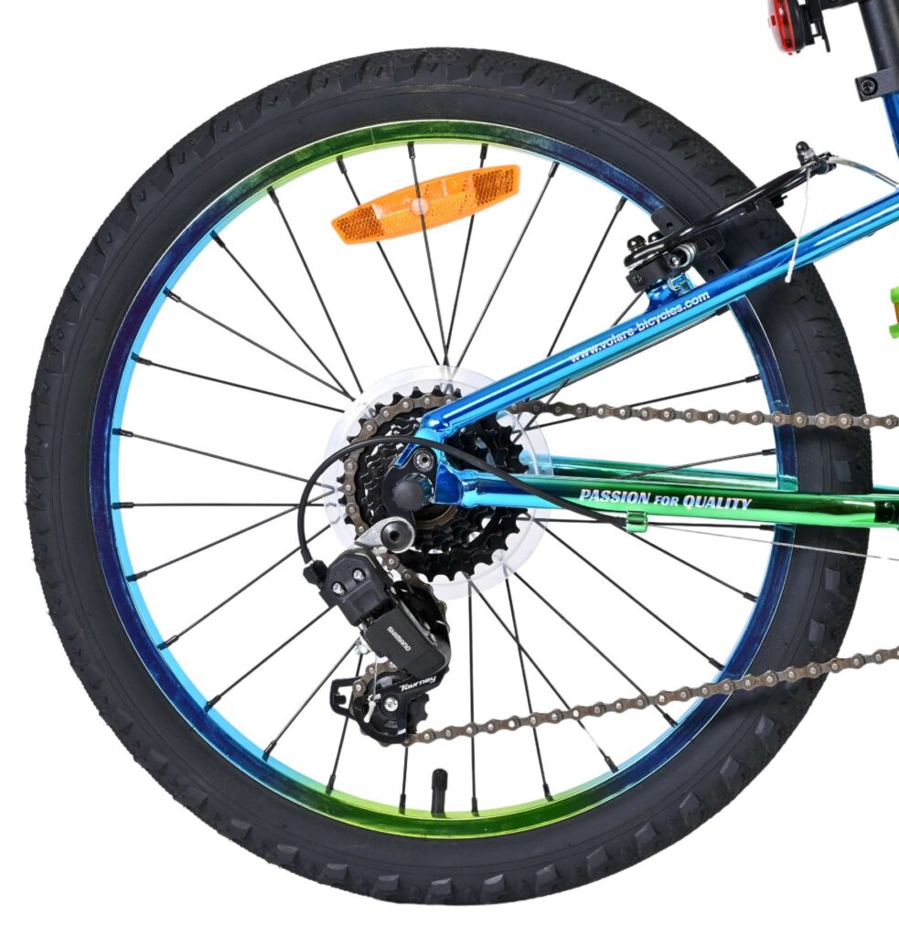 Volare Chrome Kinderfiets – Jongens – 20 inch – Blauw Groen – Twee handremmen