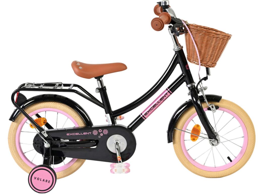 Volare Excellent Kinderfiets – Meisjes – 14 inch – Zwart