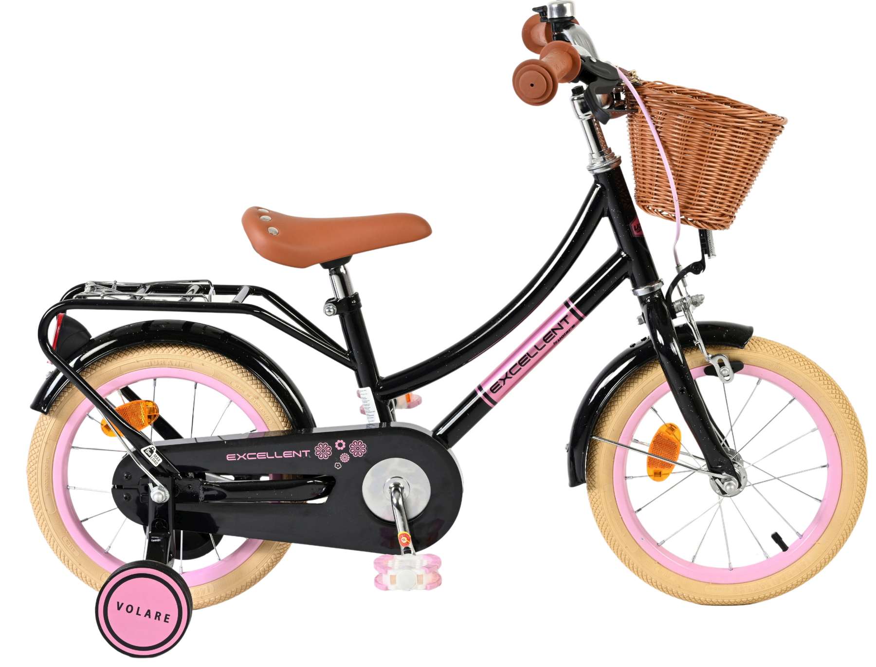 Volare Excellent Kinderfiets – Meisjes – 14 inch – Zwart